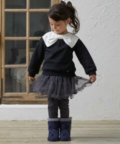 petit main / プティマイン ミニ・ひざ丈スカート | レギンスつきチュールスカート