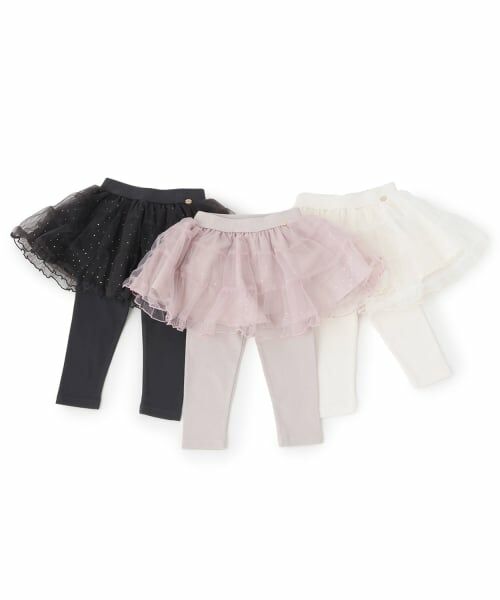 petit main / プティマイン ミニ・ひざ丈スカート | レギンスつきチュールスカート | 詳細10