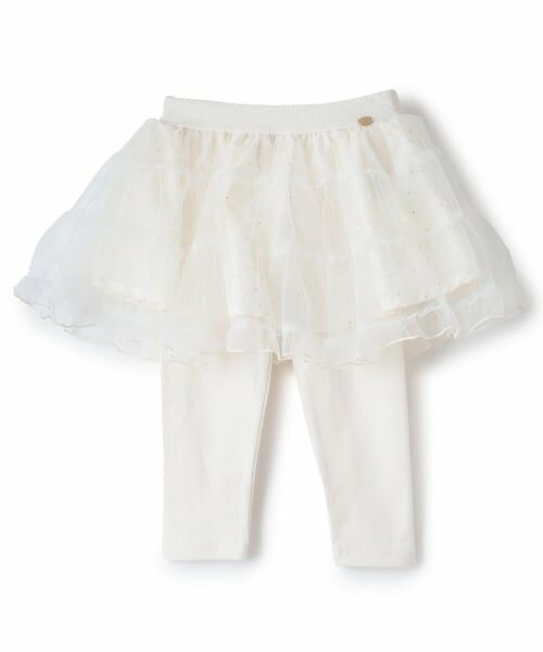 petit main / プティマイン ミニ・ひざ丈スカート | レギンスつきチュールスカート | 詳細2