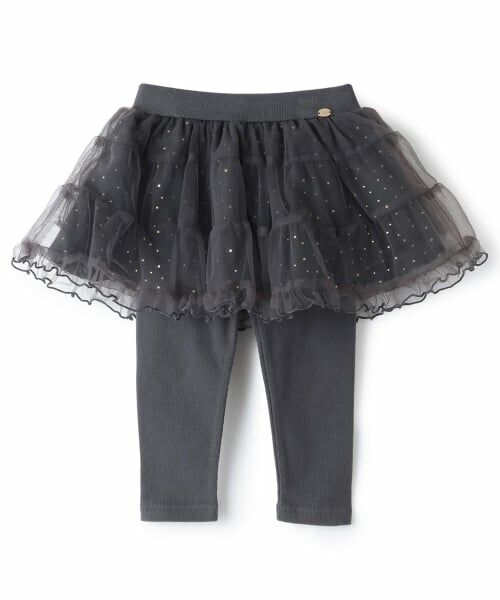 petit main / プティマイン ミニ・ひざ丈スカート | レギンスつきチュールスカート | 詳細3