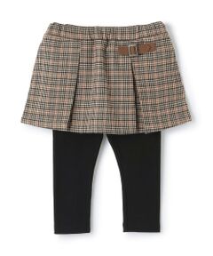 petit main / プティマイン ミニ・ひざ丈スカート | 【リンク】チェックレギつきスカート