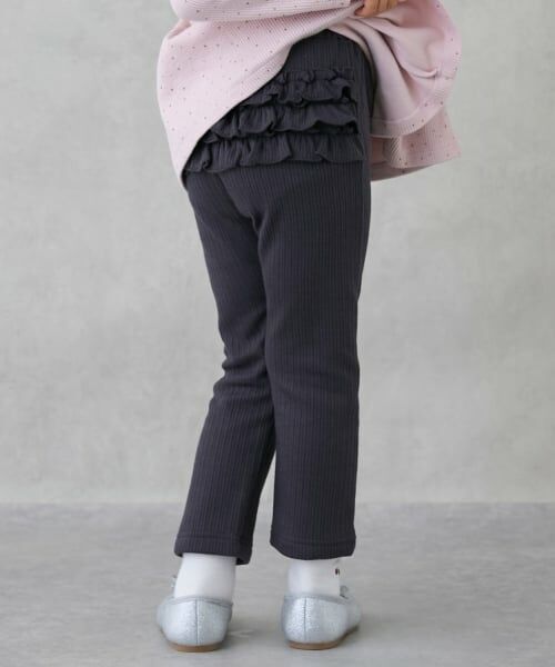 petit main / プティマイン その他パンツ | 【裏起毛】バックフリルレギンス | 詳細4