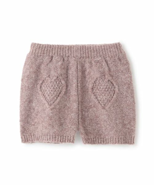 petit main / プティマイン ショート・ハーフ・半端丈パンツ | 【リンク】ハートケーブルニットショートパンツ(セットアップ可能) | 詳細4