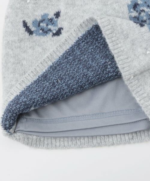 petit main / プティマイン ミニ・ひざ丈スカート | 【フワもちっと/リンク】お花パールニットスカート＜セットアップ対応＞ | 詳細6