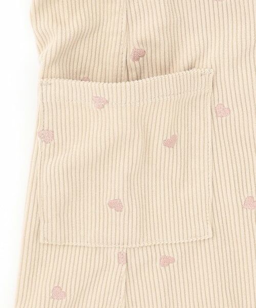 petit main / プティマイン ミニ丈・ひざ丈ワンピース | ハート刺しゅうコーデュロイジャンスカ | 詳細7