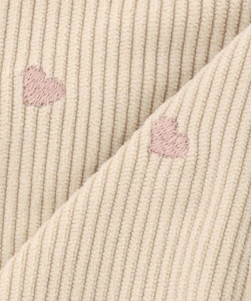 petit main / プティマイン ミニ丈・ひざ丈ワンピース | ハート刺しゅうコーデュロイジャンスカ | 詳細9