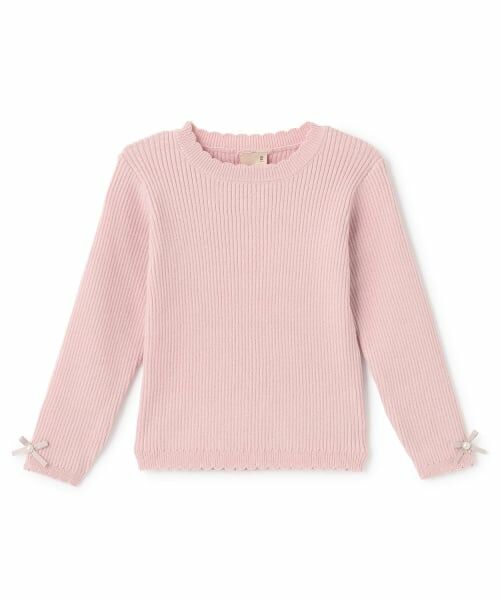 petit main / プティマイン ニット・セーター | 【リンク/フワもちっと】リブニット(キッズサイズ)（ライト ピンク）
