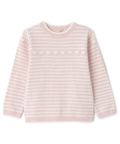 petit main / プティマイン ニット・セーター | 【フワもちっと】ハートリブニット