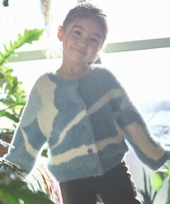 petit main / プティマイン カーディガン・ボレロ | 【リンク】シャギーニット柄カーディガン