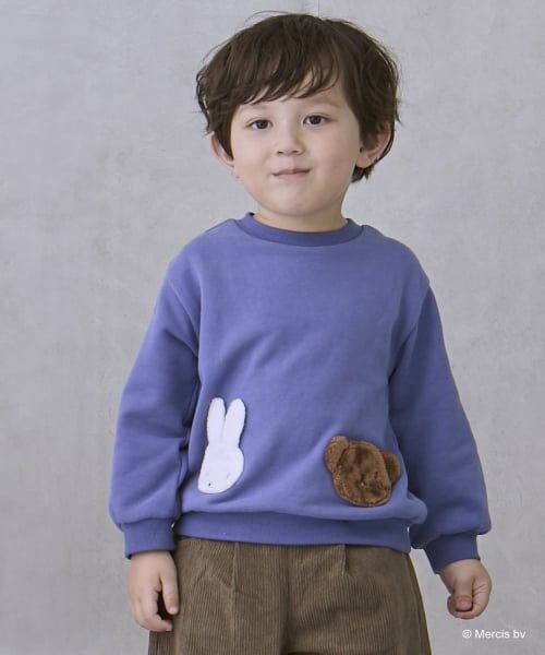 petit main / プティマイン スウェット | 【miffy】モチーフトレーナー（ブルー）