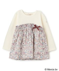 petit main / プティマイン Tシャツ | 【miffy】花柄ドッキングチュニック
