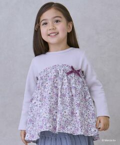 petit main / プティマイン Tシャツ | 【miffy】花柄ドッキングチュニック