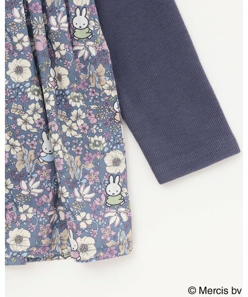 petit main / プティマイン Tシャツ | 【miffy】花柄ドッキングチュニック | 詳細10