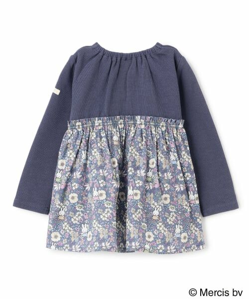 petit main / プティマイン Tシャツ | 【miffy】花柄ドッキングチュニック | 詳細7