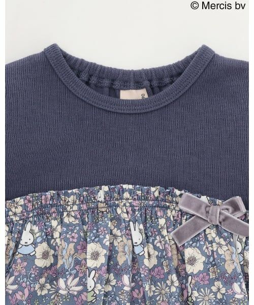petit main / プティマイン Tシャツ | 【miffy】花柄ドッキングチュニック | 詳細8