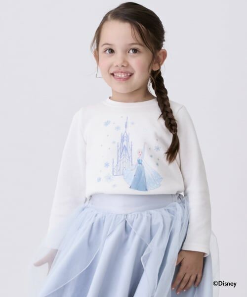 petit main / プティマイン Tシャツ | 【Disney】刺繍グラフィック長袖T（オフ ホワイト）