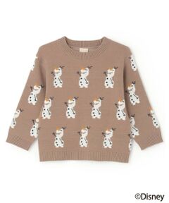 petit main / プティマイン ニット・セーター | 【Disney】オラフ/総柄ニット