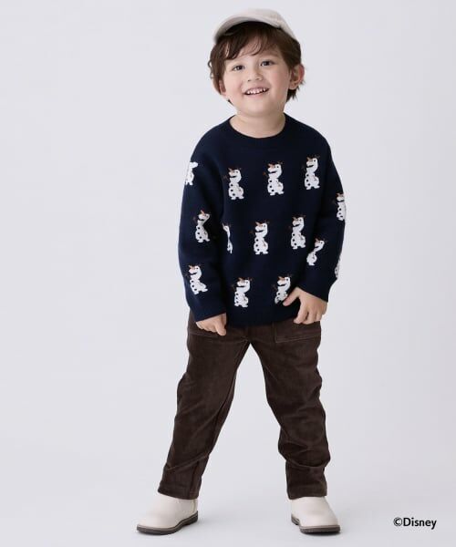 petit main / プティマイン ニット・セーター | 【Disney】オラフ/総柄ニット | 詳細1