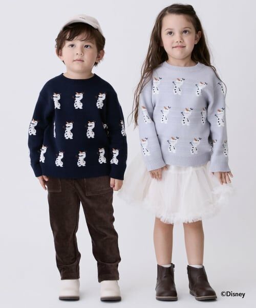 petit main / プティマイン ニット・セーター | 【Disney】オラフ/総柄ニット | 詳細2
