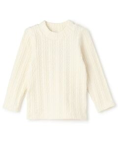 petit main / プティマイン Tシャツ | 【シアバター】ジャガードハイネック長袖T