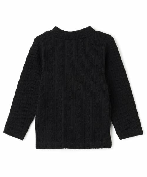 petit main / プティマイン Tシャツ | 【シアバター】ジャガードハイネック長袖T | 詳細1