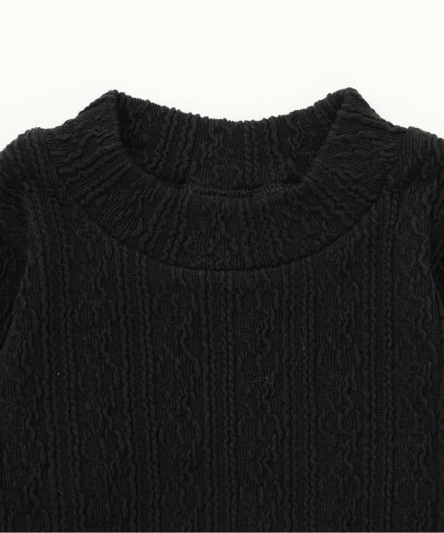 petit main / プティマイン Tシャツ | 【シアバター】ジャガードハイネック長袖T | 詳細2