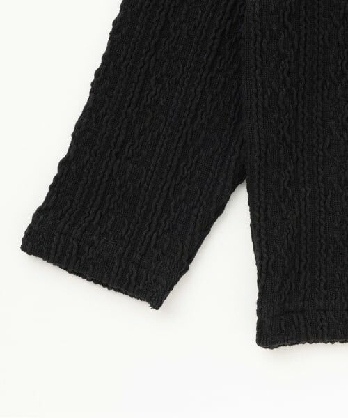 petit main / プティマイン Tシャツ | 【シアバター】ジャガードハイネック長袖T | 詳細3