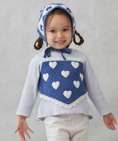 petit main / プティマイン Tシャツ | 【リンク】クロシェドッキング長袖T