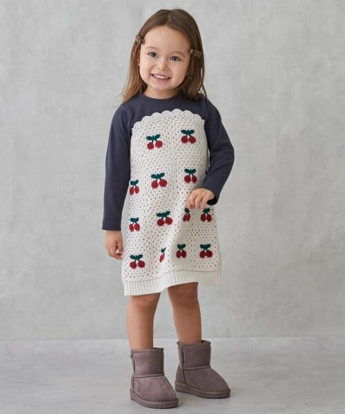 petit main / プティマイン Tシャツ | 【リンク】クロシェドッキング長袖T | 詳細10