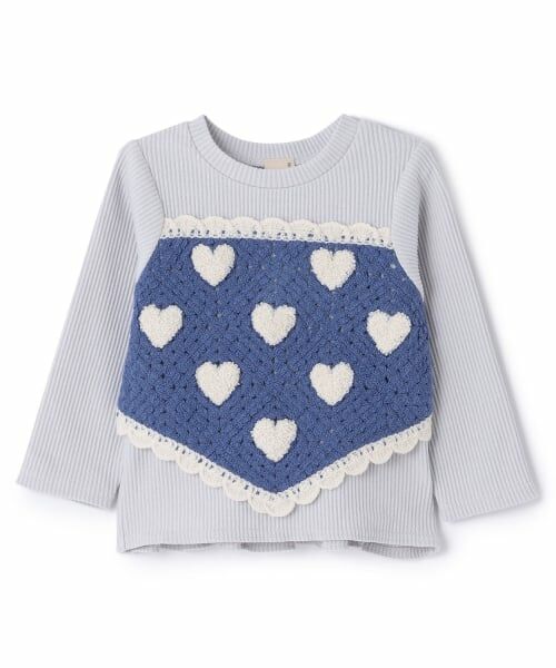 petit main / プティマイン Tシャツ | 【リンク】クロシェドッキング長袖T | 詳細13