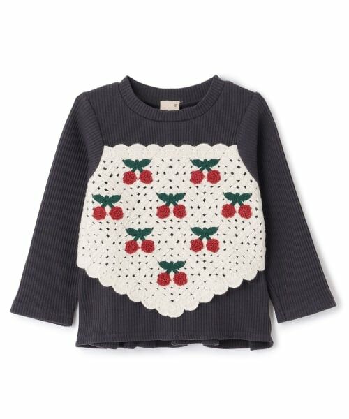 petit main / プティマイン Tシャツ | 【リンク】クロシェドッキング長袖T | 詳細14