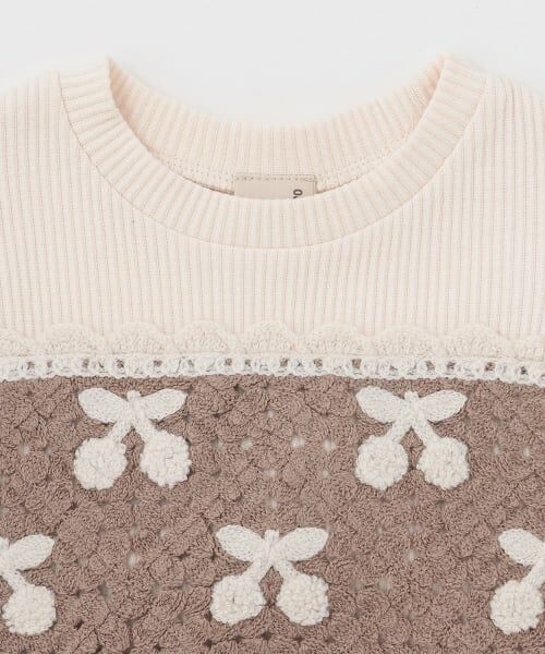 petit main / プティマイン Tシャツ | 【リンク】クロシェドッキング長袖T | 詳細16