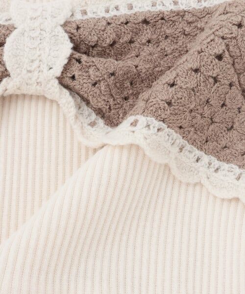 petit main / プティマイン Tシャツ | 【リンク】クロシェドッキング長袖T | 詳細18