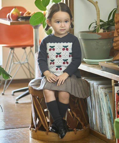 petit main / プティマイン Tシャツ | 【リンク】クロシェドッキング長袖T | 詳細8