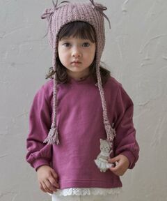 petit main / プティマイン スウェット | アニマルモチーフアップリケトレーナー