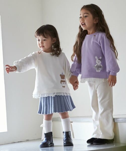 petit main / プティマイン スウェット | アニマルモチーフアップリケトレーナー | 詳細3