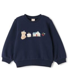 petit main / プティマイン スウェット | 【フワのびっと】アソートアップリケトレーナー
