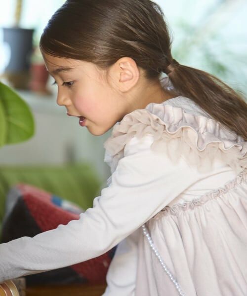 petit main / プティマイン Tシャツ | 【リンク】ドッキングフリルチュニック | 詳細2