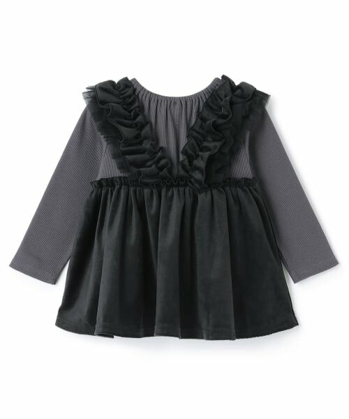 petit main / プティマイン Tシャツ | 【リンク】ドッキングフリルチュニック | 詳細5