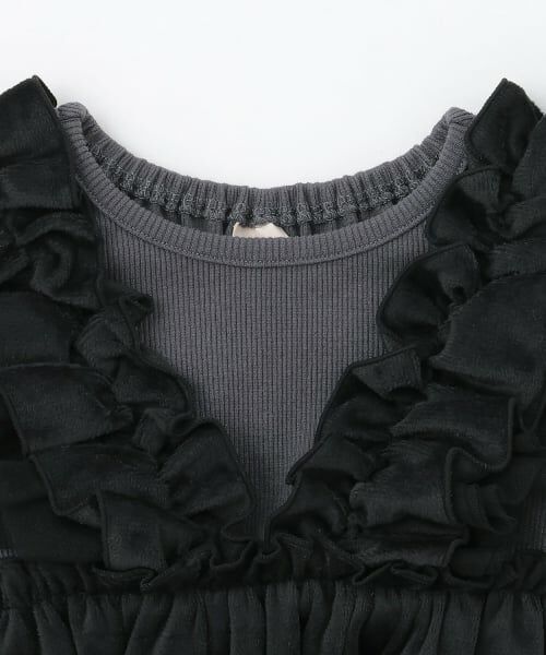 petit main / プティマイン Tシャツ | 【リンク】ドッキングフリルチュニック | 詳細6