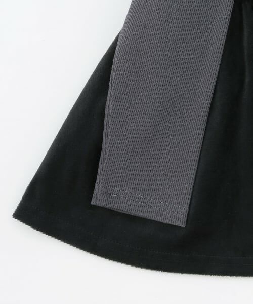 petit main / プティマイン Tシャツ | 【リンク】ドッキングフリルチュニック | 詳細7