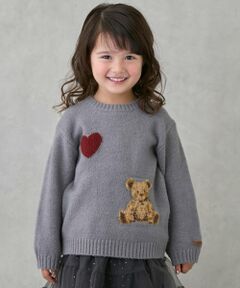 petit main / プティマイン ニット・セーター | 【フワもちっと】くまニットプルオーバー