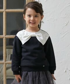 petit main / プティマイン スウェット | 【裏起毛/リンク】リボン衿トレーナー