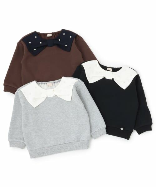 petit main / プティマイン スウェット | 【裏起毛/リンク】リボン衿トレーナー | 詳細12