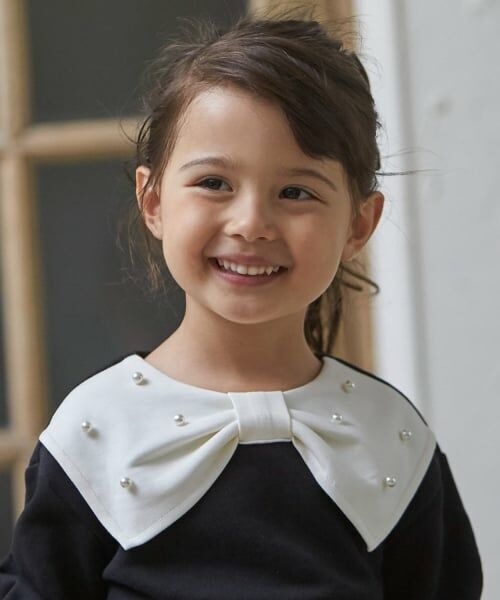 petit main / プティマイン スウェット | 【裏起毛/リンク】リボン衿トレーナー | 詳細2