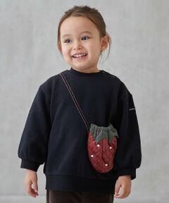 petit main / プティマイン スウェット | 【裏起毛】いちごポシェットトレーナー