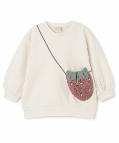 petit main / プティマイン スウェット | 【裏起毛】いちごポシェットトレーナー | 詳細5