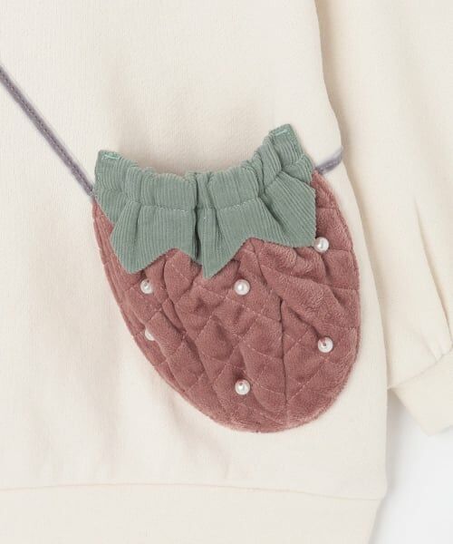 petit main / プティマイン スウェット | 【裏起毛】いちごポシェットトレーナー | 詳細9