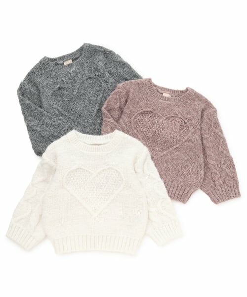 petit main / プティマイン ニット・セーター | 【リンク】ハートケーブルニット | 詳細15