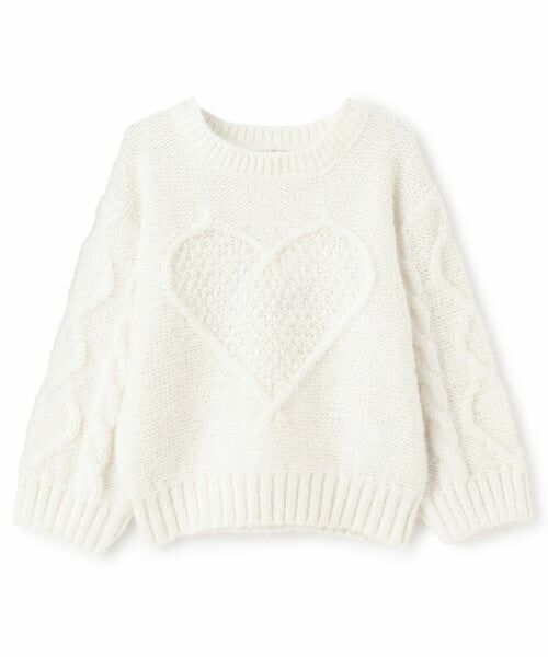 petit main / プティマイン ニット・セーター | 【リンク】ハートケーブルニット | 詳細6